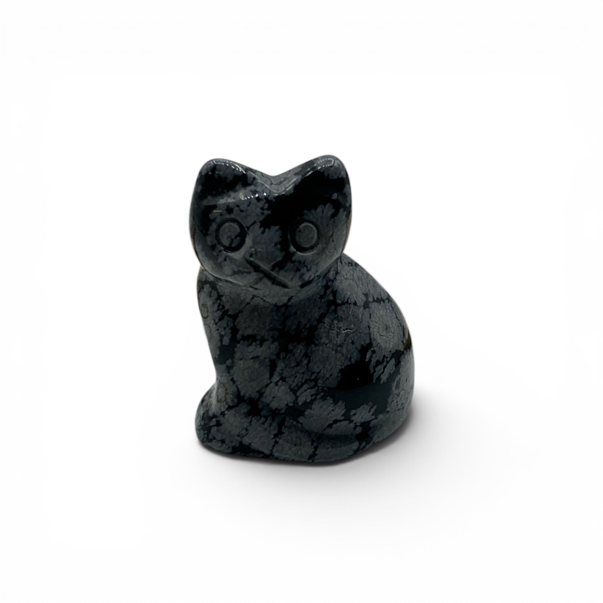 Obsidian - Snowflake Cat $25